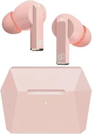 dyplay Active Noise Cancelling True Wireless Earbuds, Bluetooth 5.0 in-Ear Headphones with Premium Stereo Sound, 10min Fast Charge/Touch Control/Wireless Charge/20H Playtime (Pink)