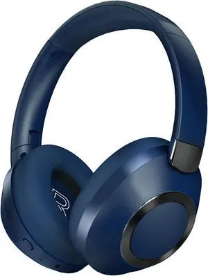 EAORUL Active Noise Cancelling Bluetooth Over-Ear Wireless Headphones - 100H Playtime, Deep Bass, Travel (Blue)