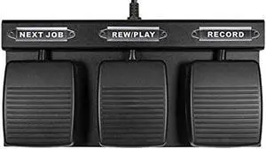 ECS Dictation USB Foot Pedal, Hands Free 3 Button Pedals for Medical Applications