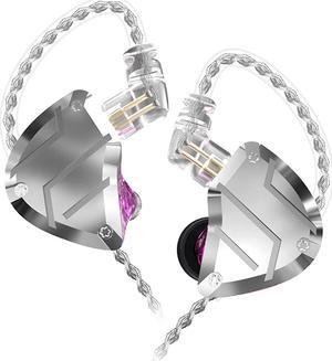 FEDAI CCA C10 PRO in-Ear Earphones, 4BA+1DD in Ear Monitor Hybrid HiFi Stereo Noise Isolating IEM Wired Earphones/Earbuds/Headphones with Detachable Cable CPin (No-Mic, Purple)