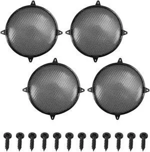 Fielect 4Pcs 12 inch Speaker Grill Cover Mesh SubWoofer Grille Waffle Grill Cover Guard Protector Grille Black for Home, Car Audio