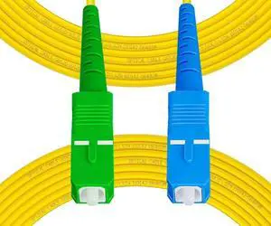 Fibergaga-50m(164ft) OS2 SC/UPC to SC/APC Fiber Patch Cable Single Mode, Simplex, Length Option: 0.5M(1.6ft)-50m(164ft) 9/125µm 2.0mm Diameter Fiber Optic Cable, OS1/OS2 Compatible