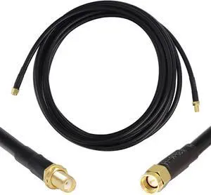 GEMEK 15ft SMA Male to SMA Female Pure Copper Cable, Low Loss S-MR240 Extension Coaxial - Antenna Lead Extender for 3G 4G 5G 6G LTE ADS-B Ham GPS WiFi RF Radio Use (50 Ohm Not for TV)