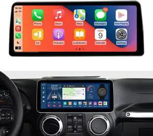 6GB RAM+128GB ROM for Dodge Jeep Avenger Challenger Radio Upgrade 2008 2009 2010 2011 2012 2013 2014 Android 13 Stereo Replacement Steering Wheel Control Build-in Wireless Carplay Android Auto