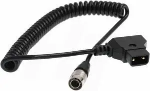 HangTon Power Cable for Zoom F8 Sound Devices MixPre-10T 688 502 Zaxcom Audio Recorder Mixer, D-tap Hirose 4 Pin, Coiled