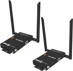 J-Tech Digital Wireless HDMI Extender Transmitter + Receiver Kit FHD 1080P with HDMI Loop Output, HDCP 1.4, IR Signal up to 660 Ft [JTECH-WEX-660]
