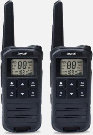 Joycall Long Range Walkie Talkies for Adult with NOAA Weather Alert Portable Walkie Talkies Rechargeable 22 Modifiable FRS Two Way Radios with Charger Cable &1500mAh Li-ion Battery (Black)