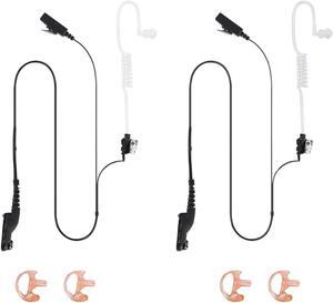 Earpieces for Motorola Walkie Talkies with Mic PPT and Acoustic Tube Headset for Walkie Talkies APX4000 APX6000 APX7000 APX 8000 XPR6350 XPR6550 XIR8268 (2packs)