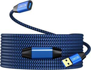 LDKCOK Active USB 3.0 Extension Cable 25ft- Male to Female Extender Cord, USB Extension Cable for USB Flash Drive, Card Reader, Hard Drive, Keyboard, Playstation, Xbox, VR, Printer, Camera, Laptop