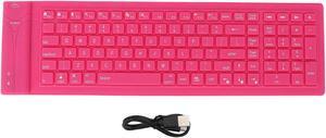 Luqeeg Foldable Silicone Keyboard, 108 Keys Waterproof Full Sealing Bluetooth Keyboard, Mute Typing Foldable Keyboard, Ultra Slim Silent Portable Wireless Keyboard for Tablets