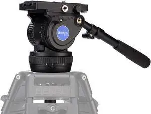 Benro 100mm Video Head, 5 Step Counterbalance, 4 Step pan & tilt Movements, 22 lb. Load Capacity- Black (BV10H)