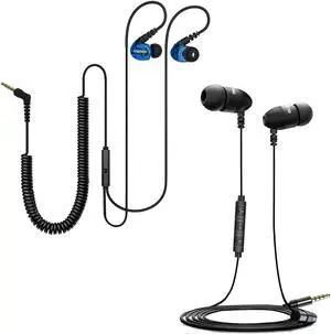 Joymiso Earbuds Headphones with 12Ft Extra Long Cord Length & Long Cord Durable Metal Earphones Earbuds Bundle, with Mic and Volume Control, for Cell Phones Computer Laptop TV, Deep Bass Clear Sound