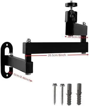 NVRTTRR Foldable Projector Wall Mount Universal Ceiling Wall Projector Mount Stand Projectors Bracket,1/4" Screw Size (Wall Mount) (8.46 * 8 * 8in)
