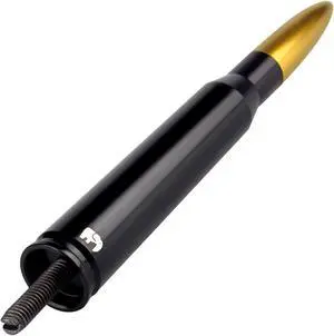 ONE250 50 Cal Caliber Bullet Style Antenna, Compatible with Ford F-Series (F-150 F-250 F-350 Super Duty Ford Raptor Ranger Trucks 1997-2024) - Designed for Optimized FM/AM Reception (Gold)