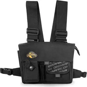OPENMOON Radio Carry Case Chest Front Pack Pouch| Fits most two-way radios