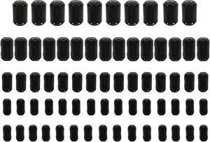 70Pcs Ferrites Clip-on Ferrite Ring Core RFI EMI Noise Suppressor Cable Clip for 3.5mm/ 5mm/ 7mm/ 9mm/ 13mm Inner Diameter Tvs,Speakers,Radio,Audio Equipment Noise Suppressor Video Cable Power Cord