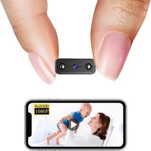 Smallest Wireless WiFi Camera,Hidden Camera Detector,HD1080P Mini Spy Camera,,Baby Monitor,Pet Camera,with Night Vision,Motion Detection,Cloud Storage,Remote Viewing for Security with iOS Android APP