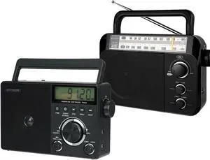 Retekess TR604 AM FM Shortwave Radio, Portable Digital Radio With Backlight LCD Display, ATS, External Antenna Socket, 3.5mm Earphone Jack, Time Setting, Battery or AC Power