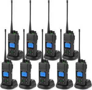 SAMCOM 5W High Power Two Way Radio,Heavy Duty Walkie Talkies for Adults Long Range with Earpieces,Professional UHF 2-Way Radio Rechargeable with 1500mAh Battery and Charger,9 Packs