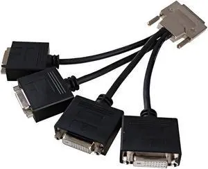 Seenoo VHDCI Breakout Cable&Adapter-VHDCI(SCSI 68Pin) M to 4-Port DVI-D(24+1) F Splitter Breakout Cable for NVIDIA and VisionTek Graphics Cards