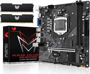 SHANGZHAOYUAN H511M PRO Motherboard with 2 * 8GB 2666MHz DDR4 RAM, LGA 1200 Motherboard for 10th 11th Gen CPUs (Micro ATX, Dual-Channel DDR4, SATA 3.0, USB 3.0, NVME M.2, PCIe 3.0, Gigabit LAN)