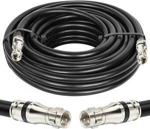 MOOKEERF RG11 Coaxial Cable 35ft F Type Cable,Low Loss RG11 Cable 35 Feet,14AWG RG11 Coax Cable 75ohm,High Definition RG11 F Type Connector Cable for CATV,Satellite Dish,VHF/UHF,Radio,TV Antennas