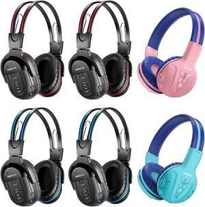 SIMOLIO Wireless IR Headphones for Car DVD and Bluetooth Headphones for Kids, Infrared Headphones Compatible with Honda Odyssey & uConnect VES & Dodge Grand Caravan & Chevy Suburban 2006-2022