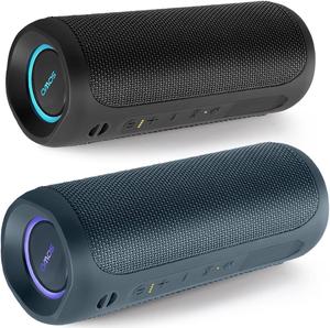 Wireless Stereo Speakers Outdoor Portable Bluetooth Speakers, Wireless IPX7 Waterproof Speaker, Bassboom Technology, TWS Pairing, 16H Playtime, Speaker with Lights