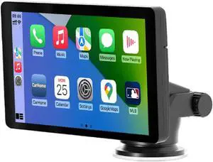 Car and Driver INTELLIDASH 7" HD Touchscreen  Portable Apple CarPlay Wireless Android Auto Screen for Car, Bluetooth Stereo, Backup Camera Support, Mirror Link, GPS Navigation, Siri, Google, SiriusXM
