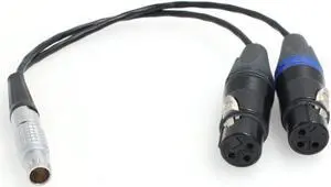 SZRMCC Sound Devices 688 633 Two XLR 3 Pin Female to 6 Pin Male Audio Input Cable for ARRI Alexa Mini LF Camera (Right Angle 6 Pin)