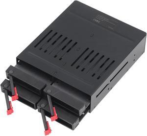 4 Bay HDD Cage 2.5in SATA I, SATA II, SATA III, HDD,Hard Disk, SSD, 5.25in Drive Tray, Computer PC Case Internal 4 Bay 9.5mm 12.5mm Thick Bottom Hard Drives SSDs 6Gbps for Wins