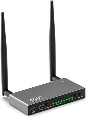TIMBOOTECH Wireless HDMI Receiver, Support 1 Transmitter to 8 Receivers, Multiple TVs, KVM, IR Remote, HDMI Loop-Out,1080P, 5G, 820FT HDMI Extender to HDTV, Projector, Monitor - Can Through Wall