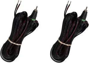 USAV 16AWG 20FT Speaker Wire RCA Adapter Plug to Bare Wire for AV Receiver, Speakers Stereo Wire Cord to RCA - Pair