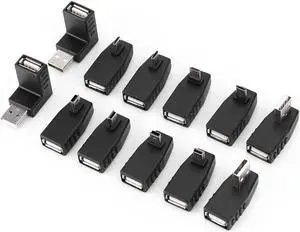 40 Pcs USB Adapter Kit, Mini Changers Adapter Converter Connectors USB Male to Female Micro USB