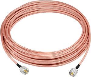 Superbat CB Radio Antenna Cable High Power 50ft PL-259 UHF Male to Male CB Coax Cable RG142 Cable for HAM Radios Analyzer Dummy Load SWR Meter