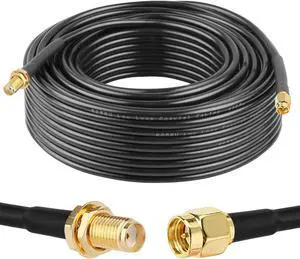 XRDS -RF SMA Cable, SMA Male to SMA Female Cables 75 FT RG58 SMA Extension Cable for SDR Equipment Antenna Ham Radio,3G 4G LTE Antenna,ADS-B,GPS and etc