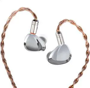 YINYOO TRI I3 PRO IEM, in Ear Monitor Headphones Upgraded I3 pro Wired Earbuds Earphones Comfortable for Stage Musician Player (Silver)