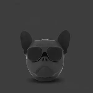 BsrFirst Bulldog Speaker,Mini Portable Speaker, Suitable for Mobile Phones,Computers,Tablets,Cool and Unique French Bulldog Shape, Gift for Dog Lovers - Matte Black
