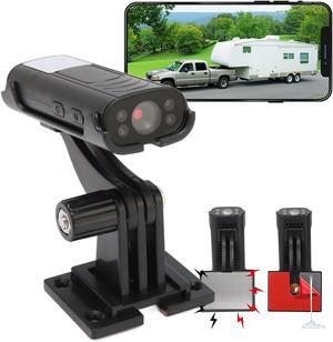 Reverse Hitch Camera, 1080P Backup Camera, Waterproof Night Vision Rear View Camera, Motion Detection, Magnetic Adhesive Mount for Cars, RVs, Trucks