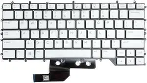 ZAHARA US RGB Keyboard Backlit Replacement for Dell Alienware M15 R2 R3 R4 2020 0Y00RH (White)