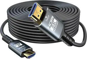 Eareyesail 8K HDMI Cable 2.1 75 FT, 48Gbps Fiber HDMI 2.1 Cable in-Wall CL3 Rated Support 8K@60HZ/4K@120Hz,eARC Dynamic HDR,HDCP 2.2/2.3,3D,VRR Compatible for PS5/PS4/X-Box/Roku TV/RTX3080/3090