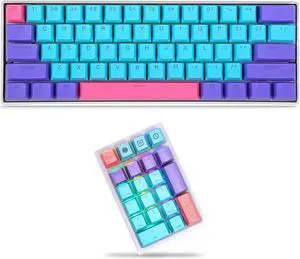 BOYI 61 Mini Joker Color Hot-Swappable Cherry MX Switch PBT Keycaps NKRO Programmable Type-C Keyboard, TD21 Hot Swappable 21 Mini Joker Numpad