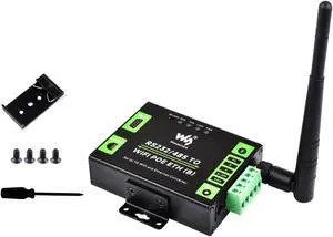 RS232/485 to WiFi POE Ethernet Serial Server Converter, Modbus/MQTT Gateway, Support Serial to WIFI, Serial to Ethernet, Ethernet to WIFI, Serial to HTTPD Client etc. DC 6~36V/PoE Power Supply