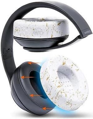 WC SweatZ Protective Earpad Covers Made by WC | Fits Beats Studio 3 & 2 (Does Not Fit Beats Solo) / Bose QC35 & 35II / Bose 700 & More | Sweatproof & Easily Washable | Gold Marble