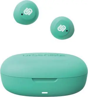 Urbanista Wireless Earbuds, Bluetooth 5.2 Enhanced Small Headphones, Touch Controls, 27 Hr Playtime, USB C Fast Charging Case, IPX Sweatproof Headphones for Running, Sports, Lisbon, Mint Green