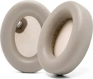 WC Wicked Cushions Extra Thick Earpads for Sony WH1000XM4 Headphones - Soft PU Leather Cushions, Luxurious Noise Isolating Memory Foam, Added Thickness Without Disabling On/Off Sensor | Beige
