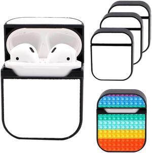Sublimation Blank Case Compatible with AirPods/AirPods 2 - Black DIY Plastic Cover [Pack of 5] made by INNOSUB USA