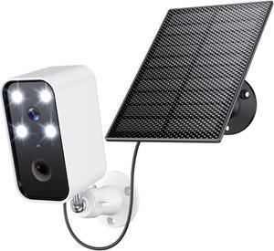 3-Link Solar Security Cameras Wireless Outdoor, Wi-Fi Solar Camera Outdoor Wireless for Home Security Outside, No Monthly Fee, Motion Detection, Spotlight, Siren, Alexa Compatible, Only 2.4G Wi-Fi