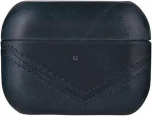 Bullstrap Premium Leather Case Compatible with Apple AirPods 3, Wireless Charging, Two-Piece Design (Ocean)