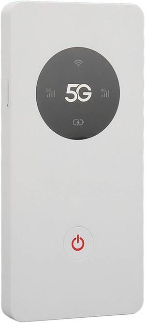 5G Router Supports 16 Devices, Pocket Mobile Hotspot Nano SIM Slot 2.77Gbps DL 1.25Gbps UL 5G Mobile Hotspot with USB Cable Pin, 8000mAh Travel Hotspot Network